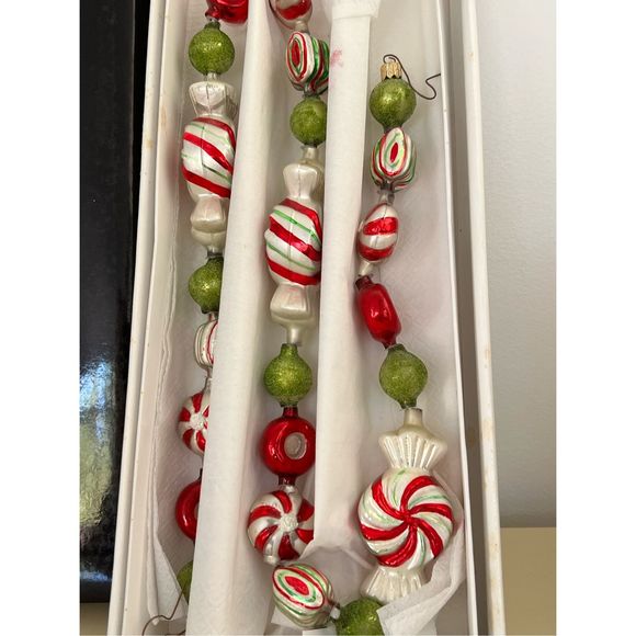 Christopher Radko “Penny Candy” Glass Garland 1997 Retired 3’ - Picture 2 of 7